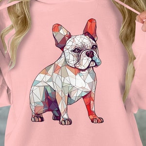 French BullDog, T-Shirt, Hoodie, Gift for dog lovers, Abstract Design