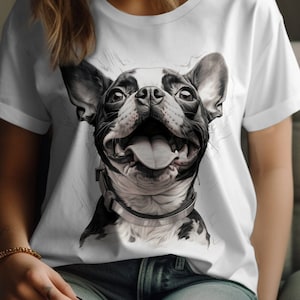 Boston Terrier, Pencil Art, T-Shirt, Dog Lover Gift, Dog Shirt, Boston Terrier Shirt, Dog Lover Tee, Christmas Gift for mom, Unisex