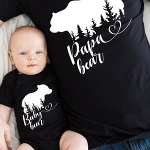 Father's Day T-Shirt, Papa Bear, Dad and Baby, Baby Bear T-Shirt, Family Matching T-shirt, Gift for Dad, Papa Bear Shirt, Father's Day Gift