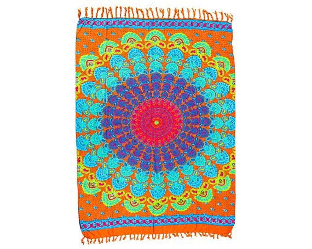 Paréo Sarong Bali Rouge Et Noir Motif Rayé - Taille Unique, Coton/viscose, Neuf Sans étiquette