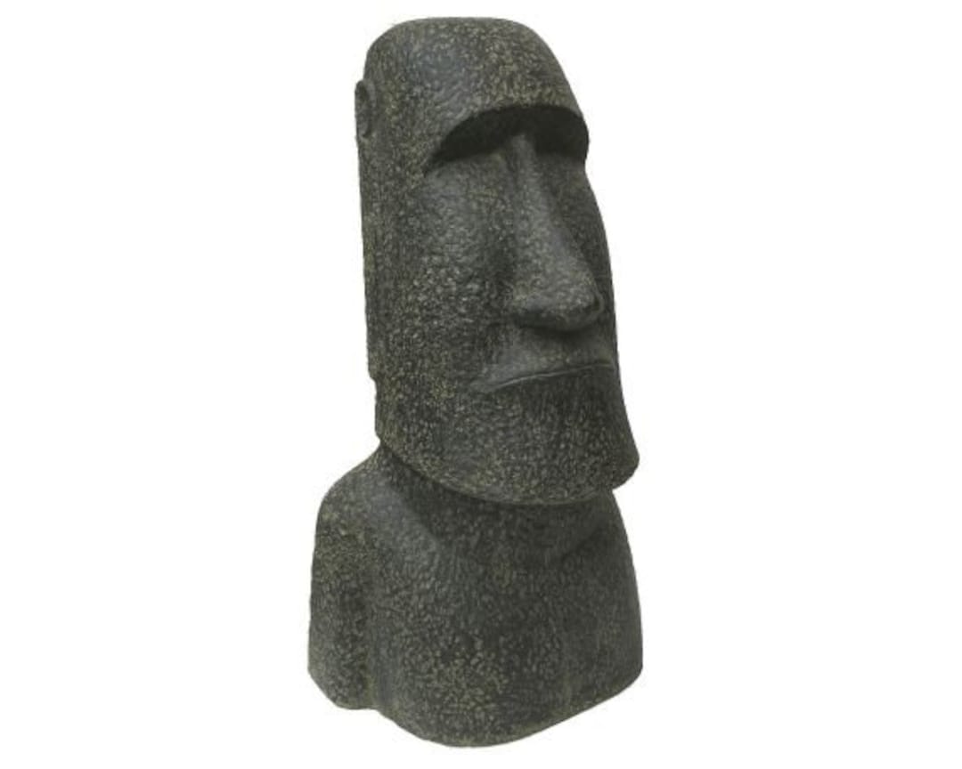 Moai Easter Island Head Rapa Nui Statue 100cm Stone Figure Etsy