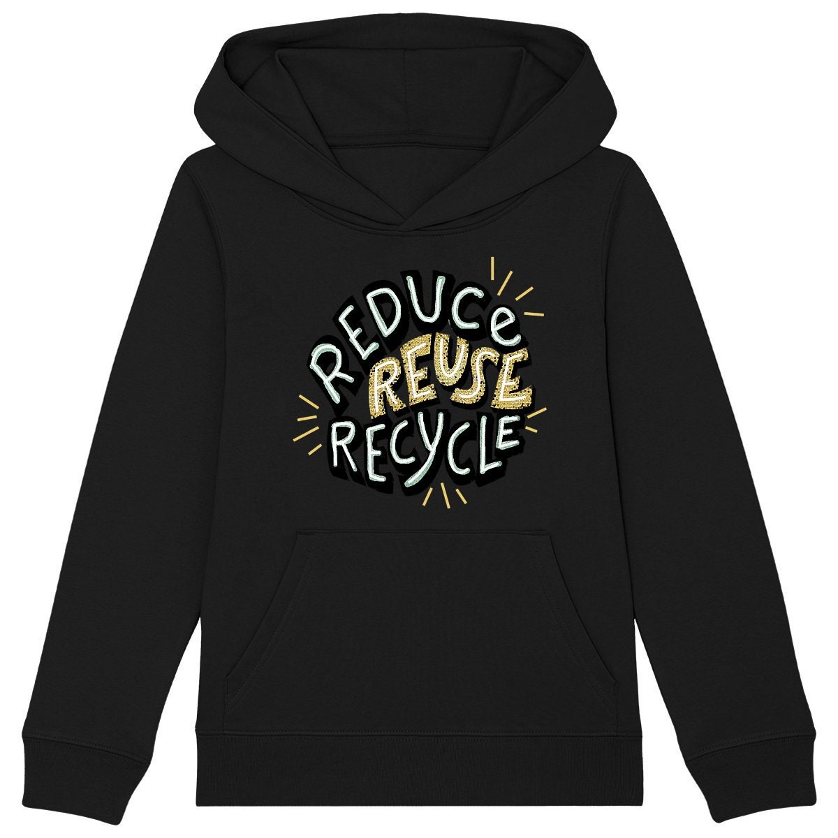 Kids Reduce Reuse Recycle Hoodie, Earth Day Sweatshirt, Inspiring ...