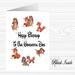 Carte de voeux A5 personnalisée FOX & HOUNDS ~ toute occasion, relation, âge.