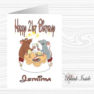 Carte de voeux RATATOUILLE A5 imprimée personnalisée ~ toute occasion, relation, âge.