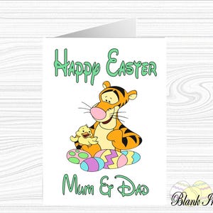 TIGGER ~ Winnie Puuh Osterkarte personalisiert ~ A5 Matt Weiß