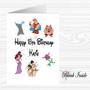 Personalisierte gedruckte HERCULES & FRIENDS A5 Grußkarte ~ jede Gelegenheit, Beziehung, Alter Etc