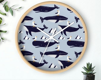 Whale Beach Wall Clock, Beach House Gift, Surfer Gift, Unique Beach Housewarming Gift