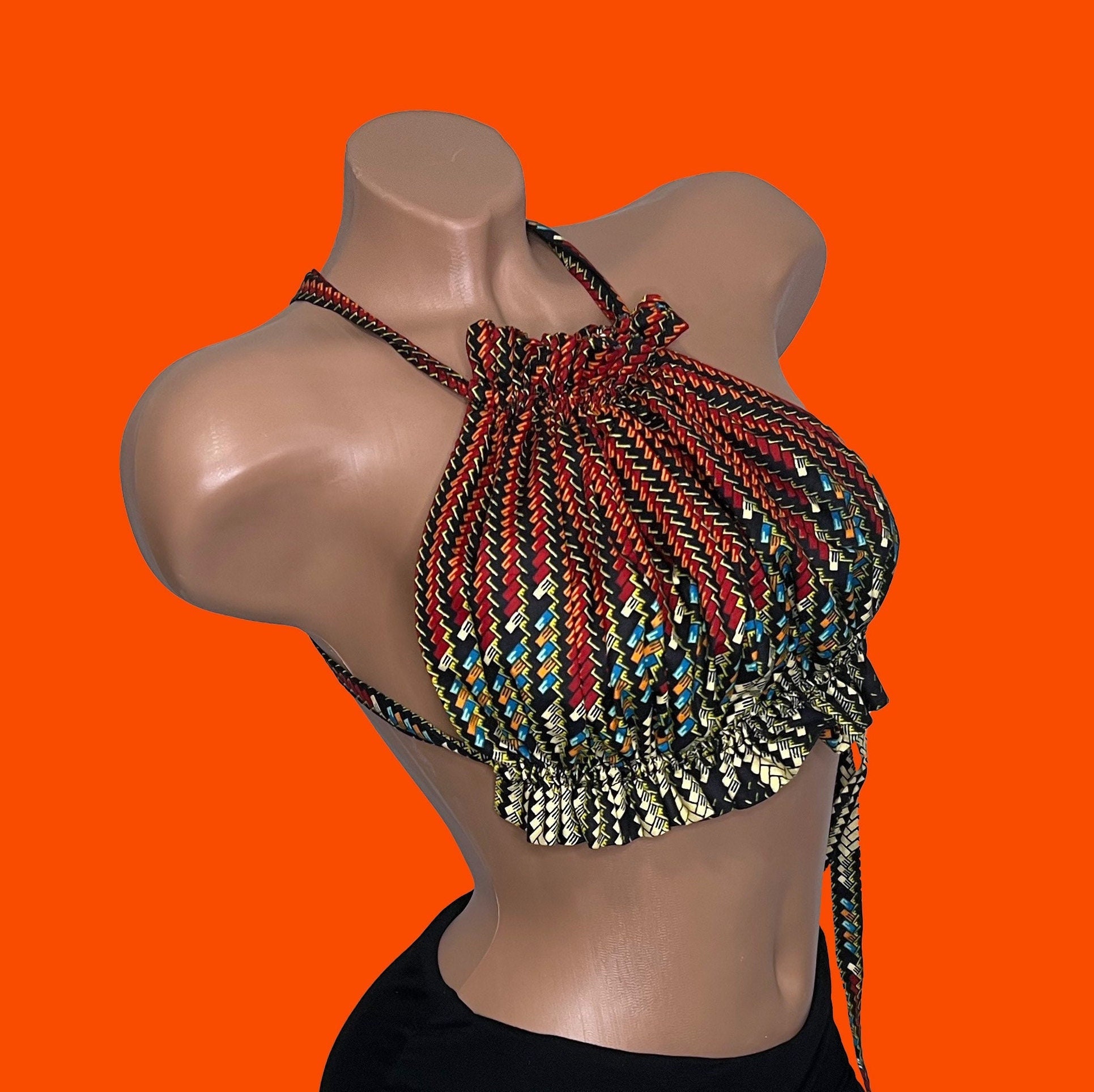 Sexy KENTE Crop Top