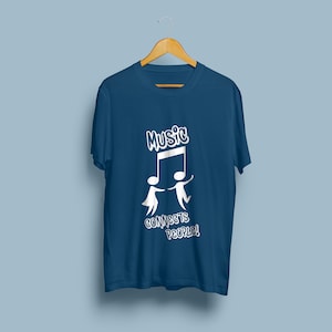 T-shirt digital art Music connects people