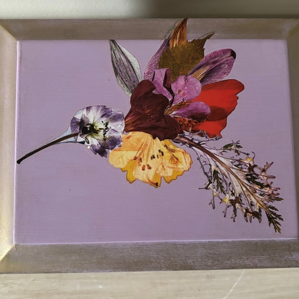 Hummingbird jewelry box, Hand painted jewelry box, Lavender jewelry box, Purple jewelry box, Gift for Her, Ladies jewelry box, Bird, Gift