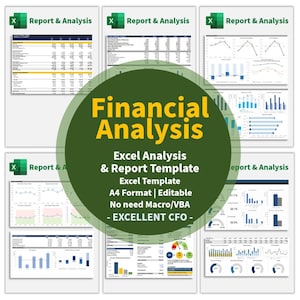 Financial Analysis Excel Dashboard Templates With Key Ratio (printable