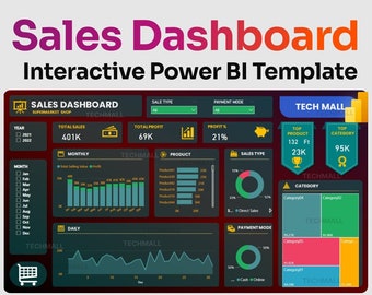 Sales Power BI Dashboard : Analyze Your Business Performance with Interactive Visualizations