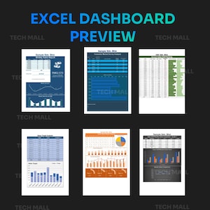 50 Excel Sales Report Templates: Analysis Dashboard (A4) image 4