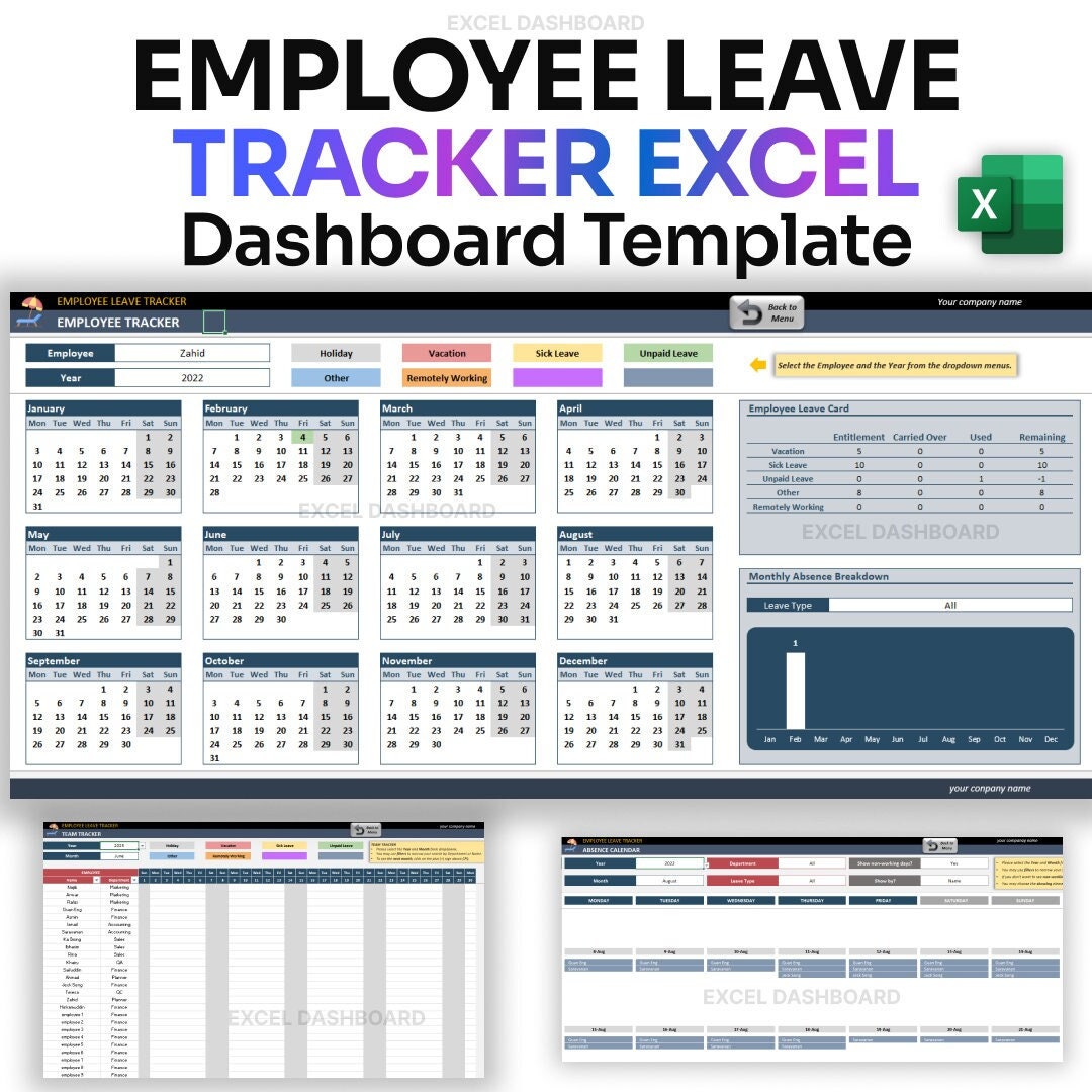 Employee Leave Tracker Excel System - Comprehensive & User-friendly ...