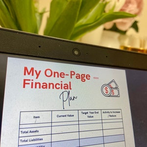 One-Page Financial Plan