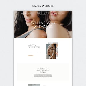 Complete Wix Website Beauty Salon Template, Modern Salon Website, Hair Salon Design, Makeup Artist 7 Pages Website, Full Customization