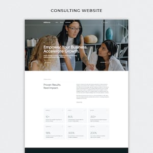 Modello completo di consulenza per siti Web Wix, sito Web di marketing moderno, sito Web completamente funzionante, sito Web di consulenza aziendale completamente personalizzabile