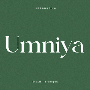 Umniya - Stylish Font, Elegant Font, Serif Font, Contemporary Font, Logo Font, Magazine Font, Bold Font, Retro Font, Sophisticated Font