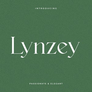 Lynzey - Fuente elegante, Fuente moderna, Fuente Serif, Fuente de invitación, Fuente de Instagram, Fuente de promoción, Fuente en negrita, Fuente clásica, Fuente sofisticada