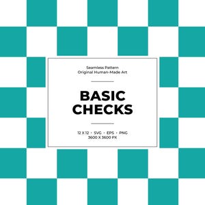 Symmetrical Checker Design - Seamless Basic Check Pattern, Editable Colors