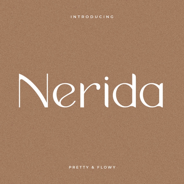 Nerida - Pretty Font, Modern Font, Stationery Font, Birthday Font, Bold Font, Social Font, Stylish Font, Sans Serif Font, Luxury Font