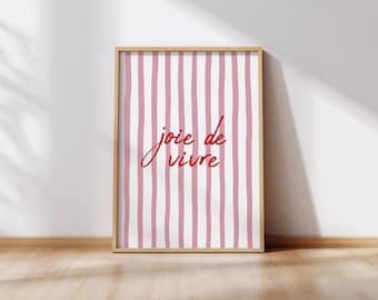 Cita francesa minimalista - Tipografía Joie de Vivre Póster
