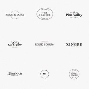 Customizable logo collection editable in Canva