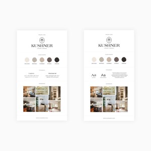 Minimalist Brand Style Board Design – Clean and professional branding board template, ideal for presenting logo concepts, moodboards, and style elements.