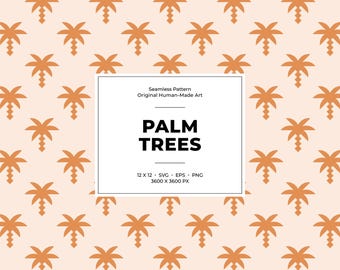 Elegante patrón sin costuras de palmeras: diseño minimalista tropical