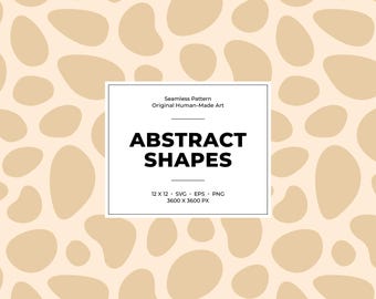 Patrón sin costuras de formas bohemias abstractas: diseño estético moderno