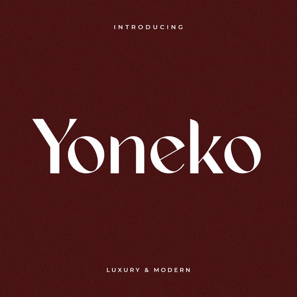 Yoneko - Luxury Font, Modern Font, Heavy Font, Sans Serif Font, Formal Font, Social Font, Beautiful Font, Exclusive Font, Modish Font