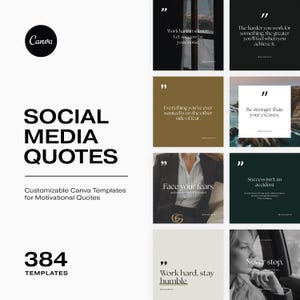 Instagram Motivational Quote Templates, Editable Canva Designs, Instagram Post & Stories Quotes, Customizable Inspirational Instagram Posts