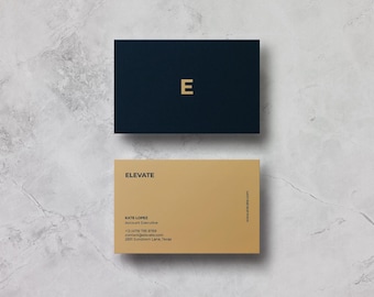Minimalist Business Card Template, Modern Design (Canva Editable)