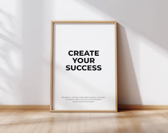 Mindset Wall Art - Create Your Success Poster