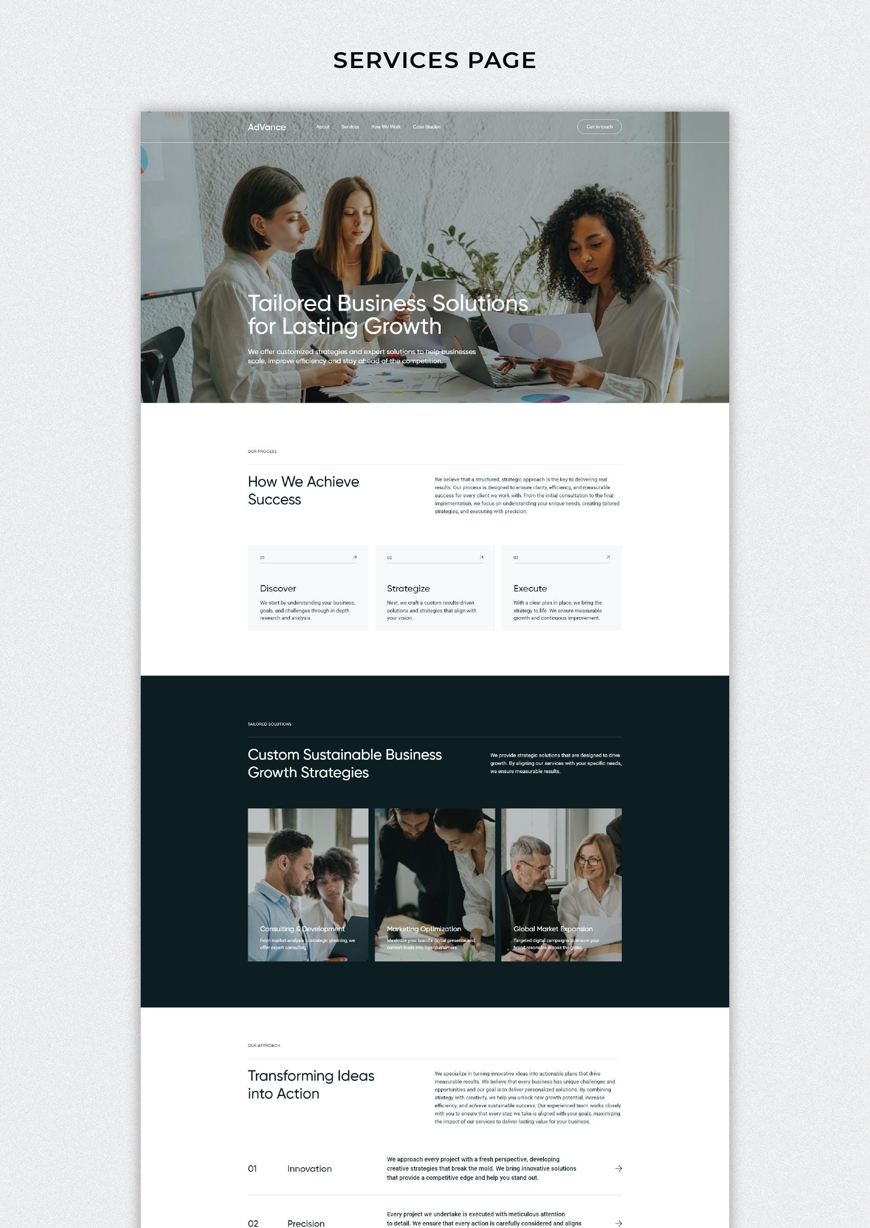 Modern Wix Website Template, Business Consulting (fully Customizable