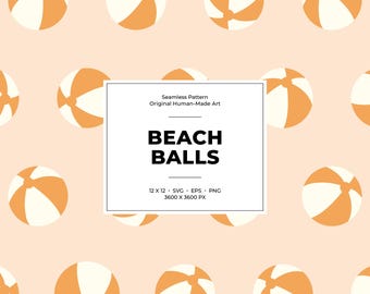 Patrón sin costuras de pelota de playa: diseño con ambiente playero para vacaciones de verano