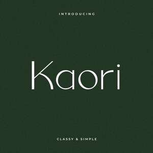 Kaori - Classy Font, Modern Font, Simple Font, Wedding Font, Anniversary Font, Social Quote Font, Retro Font, Sans Serif Font, Elegant Font