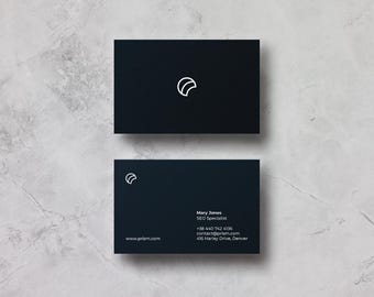 Plantilla de tarjeta de presentación minimalista, diseño editable en Canva