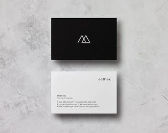 Modern Business Card Template, Fully Customizable Canva Design (Digital Download)