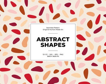 Patrón sin costuras de formas abstractas: diseño geométrico minimalista moderno