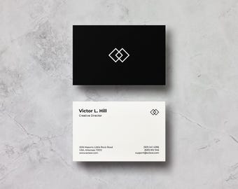 Plantilla de tarjeta de presentación minimalista, diseño editable en Canva