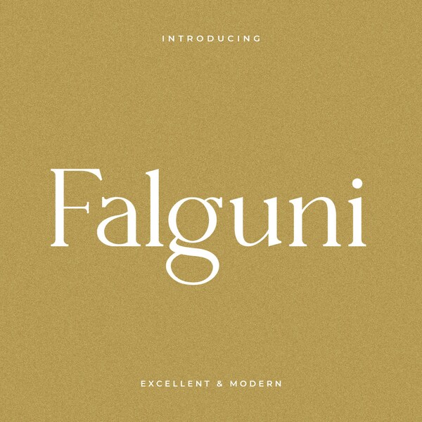 Falguni - Excellent Font, Modern Font, Serif Font, Invitations Font, Logo Font, Bold Font, Anniversary Font, Glamour Font, Elegant Font