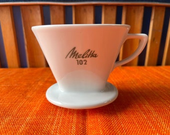 Original Melitta Porzellan Kaffeefilter, Filteraufsatz Schnellfilter 102 vintage
