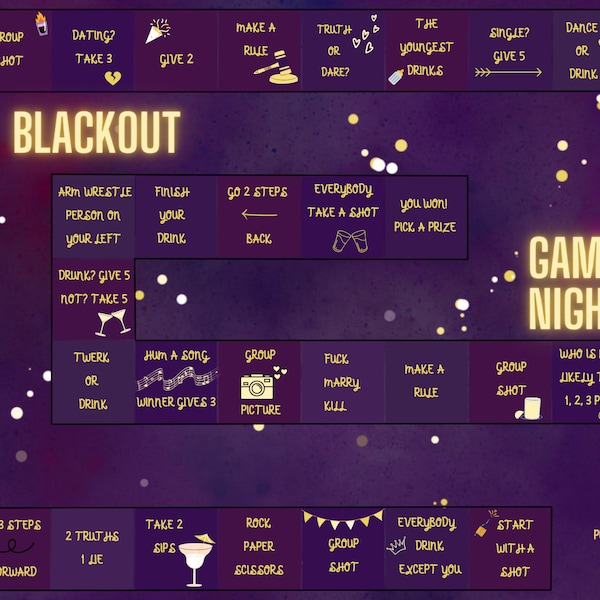 Black-Out Drankspel | Drinkspel | Spel voor volwassenen | Paars