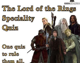 The Lord of the Rings Speciality Quiz. Printable (PDF) Pictures and Trivia Fantasy Game