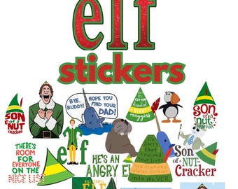 Elf Movie Christmas/ Comedy Sticker Set