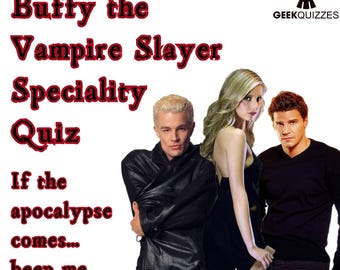 Buffy the Vampire Slayer Speciality Quiz. Printable (PDF) Pictures and Trivia Game