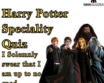 Harry Potter Speciality Quiz. Printable (PDF) Picture and Trivia Wizarding World Game