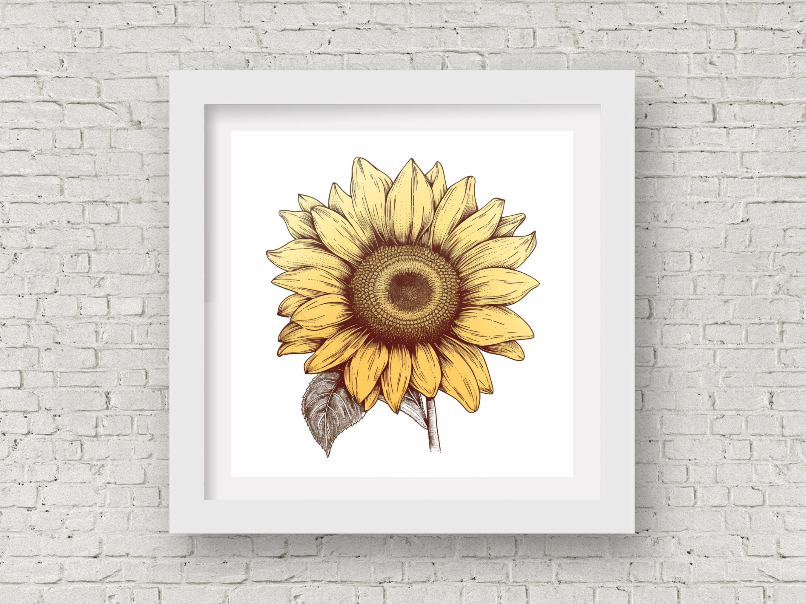 Sunflower Art Prints Botanical Art Set of 3 Sunflower Etsy