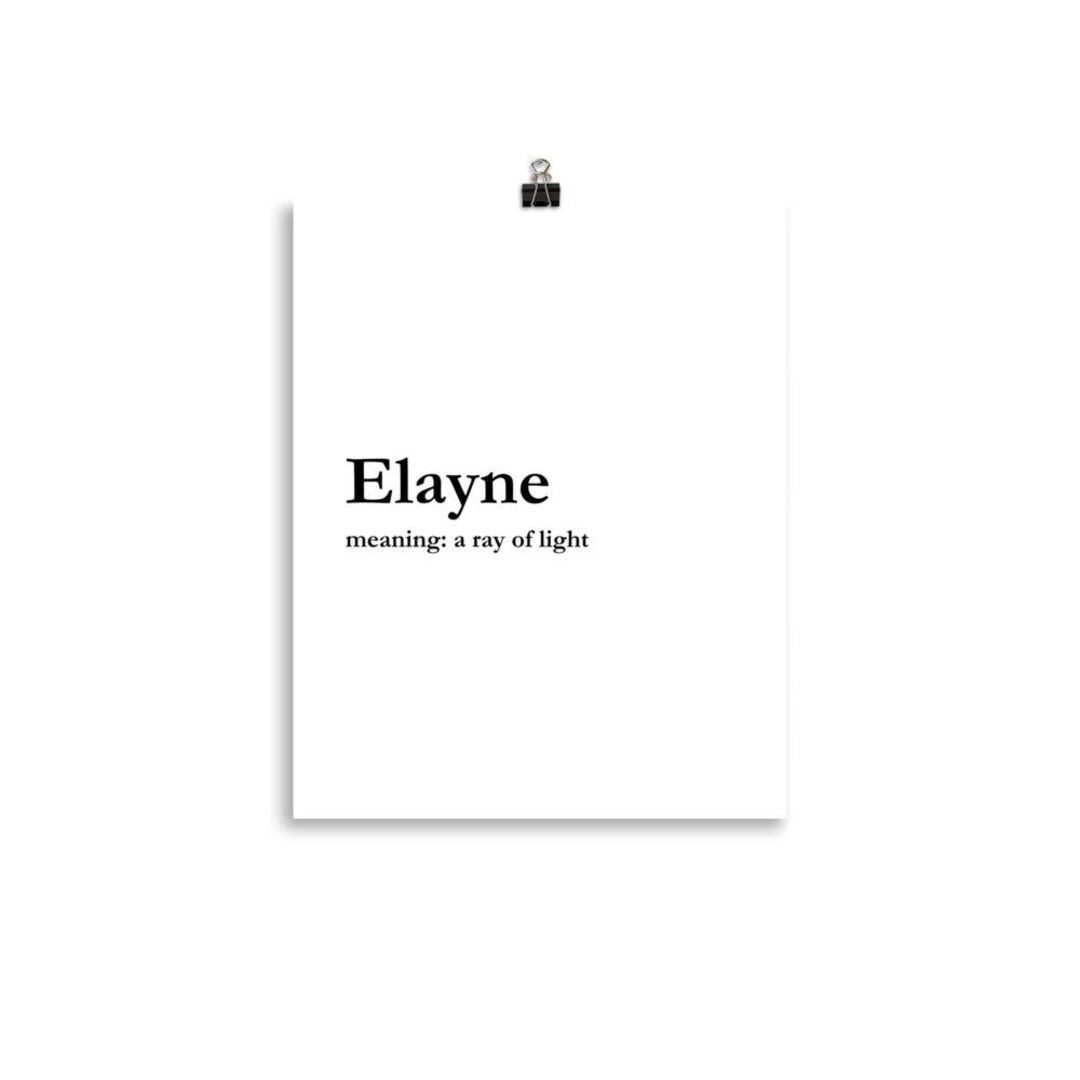 Definition of Elayne Quote Poster Print Psychology Poster Etsy